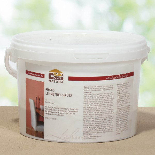 PRATO Kaolin-Lehmstreichputz naturweiß