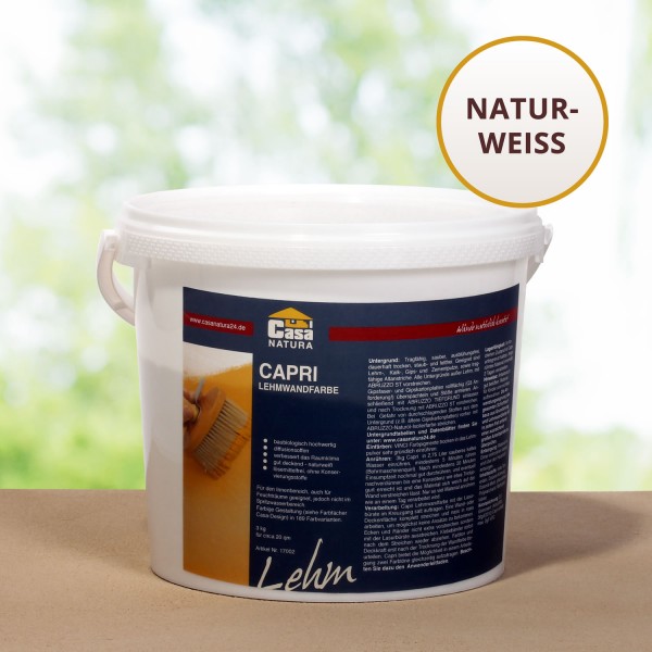 CAPRI Lehmwandfarbe naturweiß